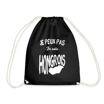 Je peux pas je suis Hongrois - Sac de sport léger - noir - Devant