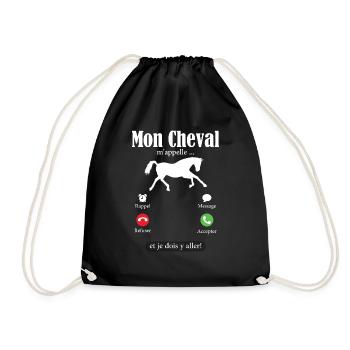 Humour Cheval Cadeau Anniversaire Equitatio - Sac de sport léger - noir - Devant
