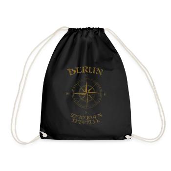 Coordonnées de la boussole Berlin - Sac de sport léger - noir - Devant
