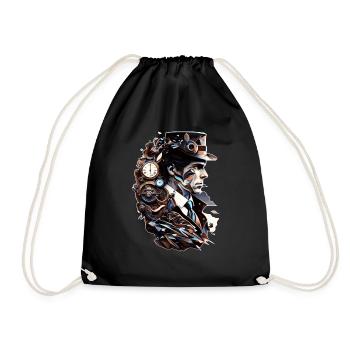 Le steampunk et la technologie comme machine à remonter le temps vintage - Sac de sport léger - noir - Devant