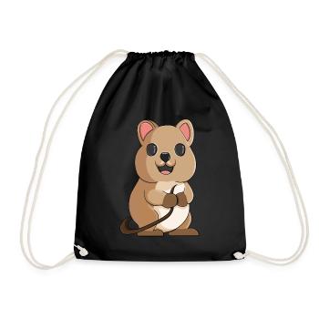 Quokka 2 - Drawstring Bag - black - Front