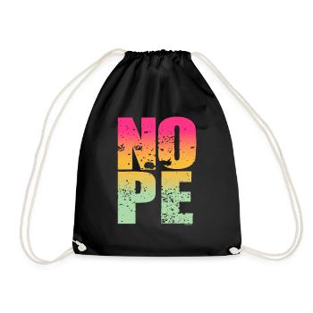 NOPE - sei kein ja-Sager! - Turnbeutel - Schwarz - Vorne