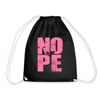 NOPE - sei kein ja-Sager! - Turnbeutel - Schwarz - Vorne