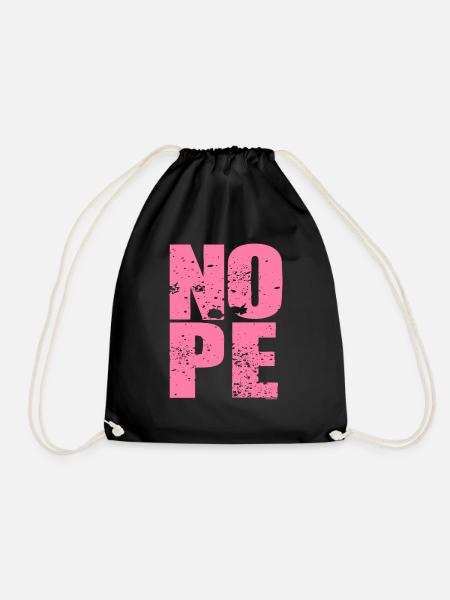 NOPE - sei kein ja-Sager! - Turnbeutel - Schwarz