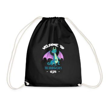 Welcome to the Dragon Club - Drawstring Bag - black - Front