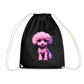 Dog Love Poodle Puppy Dog Puppy Poodle Dog Owner - Drawstring Bag - black - Front