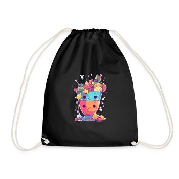 Cocktail kawaii 3 - Sac de sport léger - noir - Devant