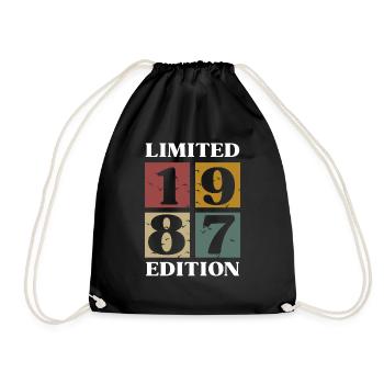Vintage Gift 1987 Anniversary Limited Edition - Drawstring Bag - black - Front