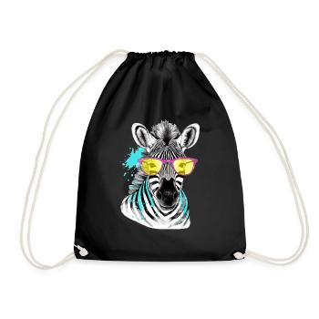 Lapi le zèbre à lunettes - Sac de sport léger - noir - Devant