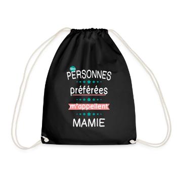 Mes personnes préférées m'appellent Mamie - Cadeau - Sac de sport léger - noir - Devant