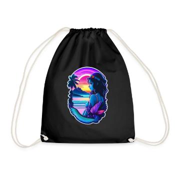 surf - manga - hawaii - Sac de sport léger - noir - Devant