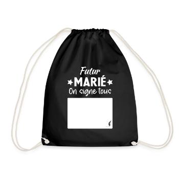Enterrement de vie de garçon EVG Staff Marié Drôle - Sac de sport léger - noir - Devant