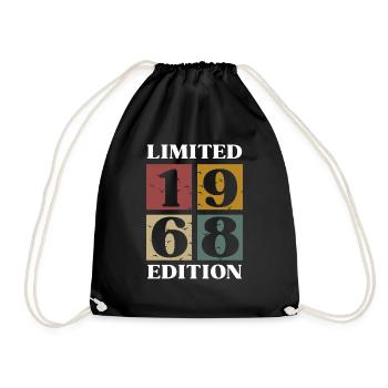 Vintage Gift 1968 Anniversary Limited Edition - Drawstring Bag - black - Front