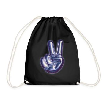 Signe de paix - Sac de sport léger - noir - Devant