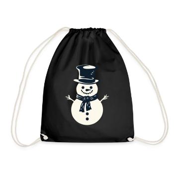 Cheerful Snowman Magic - Drawstring Bag - black - Front