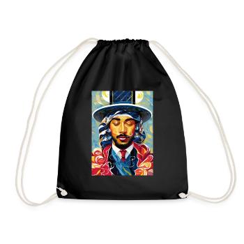 Ruhender Gentleman (Kunstsammlung) - Turnbeutel - Schwarz - Vorne