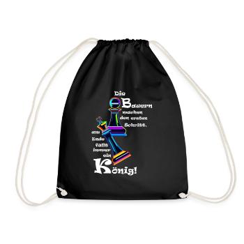 Roi pion d’échecs - Sac de sport léger - noir - Devant
