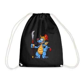 Guerrier dragon chinois - Sac de sport léger - noir - Devant