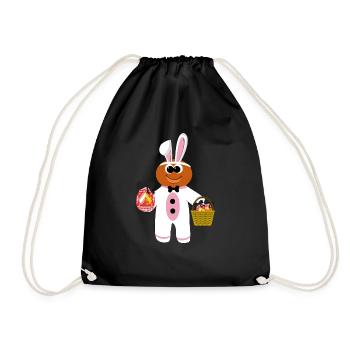 Mannele Mannala Rabbit Alsace - Drawstring Bag - black - Front