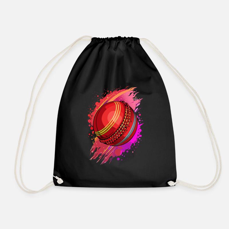 Cosmic Cricket Clash - Drawstring Bag - black