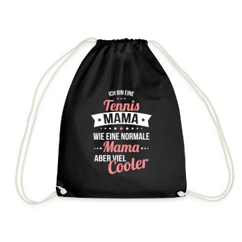 Tennis mom like a normal mom but much cooler - Drawstring Bag - black - Front