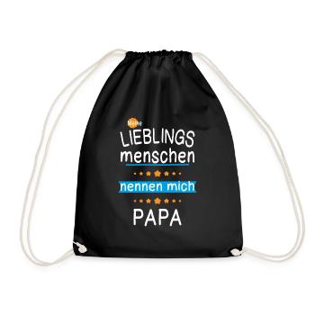 My favorite people call me Daddy Father's Day - Drawstring Bag - black - Front