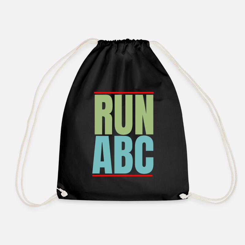 RUN ABC - Turnbeutel - Schwarz