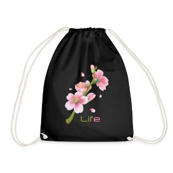 Kirschblüten Cherry Blossom Sakura - Life - Drawstring Bag - black - Front