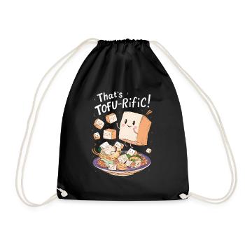 Tofu Lustiges - Turnbeutel - Schwarz - Vorne