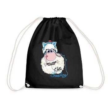 Wolly Sheepling gambles - Drawstring Bag - black - Front