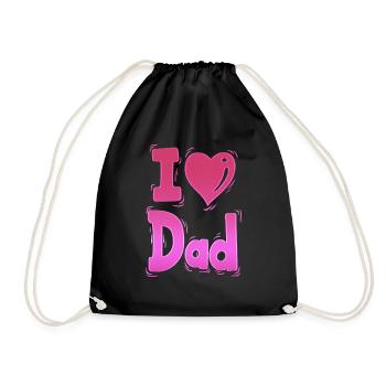 i love you dad dad favorite Best Father pops dad - Drawstring Bag - black - Front