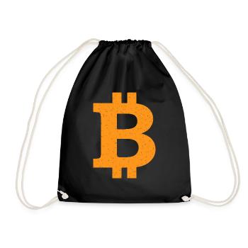 Look rétro Bitcoin - Conception de crypto pour les fans - Sac de sport léger - noir - Devant