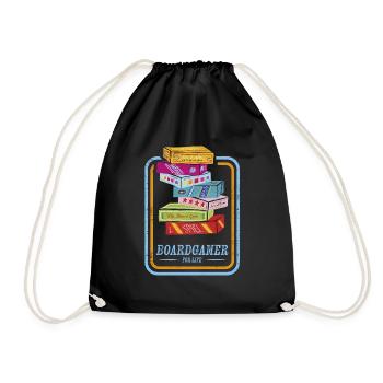 Boardgamer Board Gamer - Drawstring Bag - black - Front