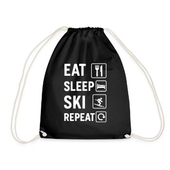 Skieur Skieur Montagne Humour - Sac de sport léger - noir - Devant