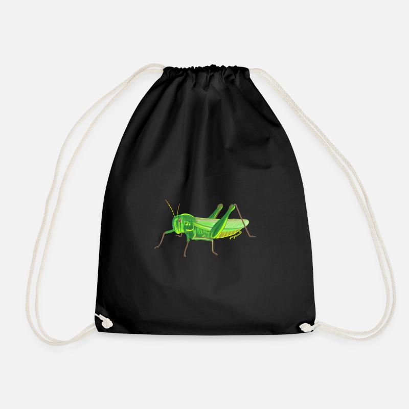 grasshopper - Drawstring Bag - black