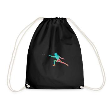 Fencing and fencing PopArt - Drawstring Bag - black - Front