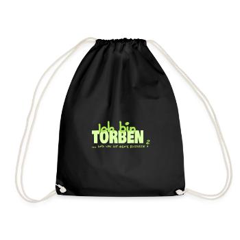 Ausrede Namenschild Torben - Turnbeutel - Schwarz - Vorne