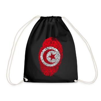 TUNISIA TUNISMANS ISLAM GIFTS T-SHIRT - Drawstring Bag - black - Front