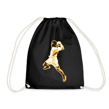 Handball Handballer - Design - Drawstring Bag - black - Front
