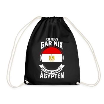 Ägypten Ägypter Ägyptisch Hurghada Ägyptische Flag - Turnbeutel - Schwarz - Vorne