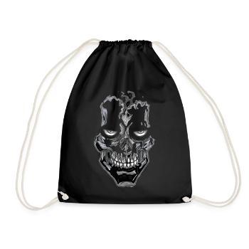 Skull Shine Gothic Skull - Drawstring Bag - black - Front