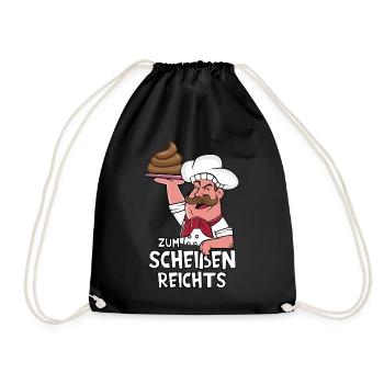 KOCH KÖCHE KOCHEN HOBBYKOCH CHEFKOCH MEISTERKOCH - Turnbeutel - Schwarz - Vorne