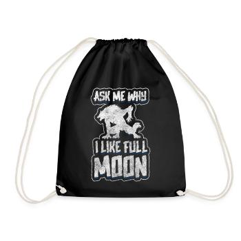 Pleine Lune Monstre Peur - Sac de sport léger - noir - Devant
