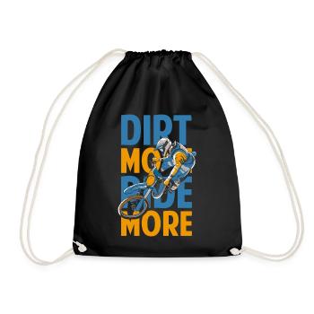 Dirtbike Motorcyclist Bike Motor Race - Drawstring Bag - black - Front