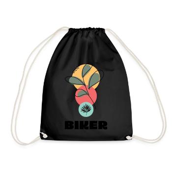 BIKER ART ABSTRAIT PASTEL MOTO MOTARDS HUMOUR - Sac de sport léger - noir - Devant