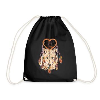Wolf Dream Catcher Heart Falcon - Sac de sport léger - noir - Devant