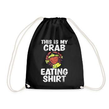 Voici mon texte mangeur de crabe avec du crabe rouge - Sac de sport léger - noir - Devant