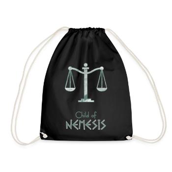 Child of Nemesis – Percy Jackson inspired design - Drawstring Bag - black - Front