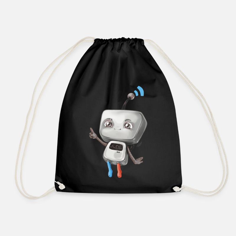 Petit robot - Sac de sport léger - noir