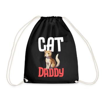 Chat Daddy: typographie robuste - Sac de sport léger - noir - Devant